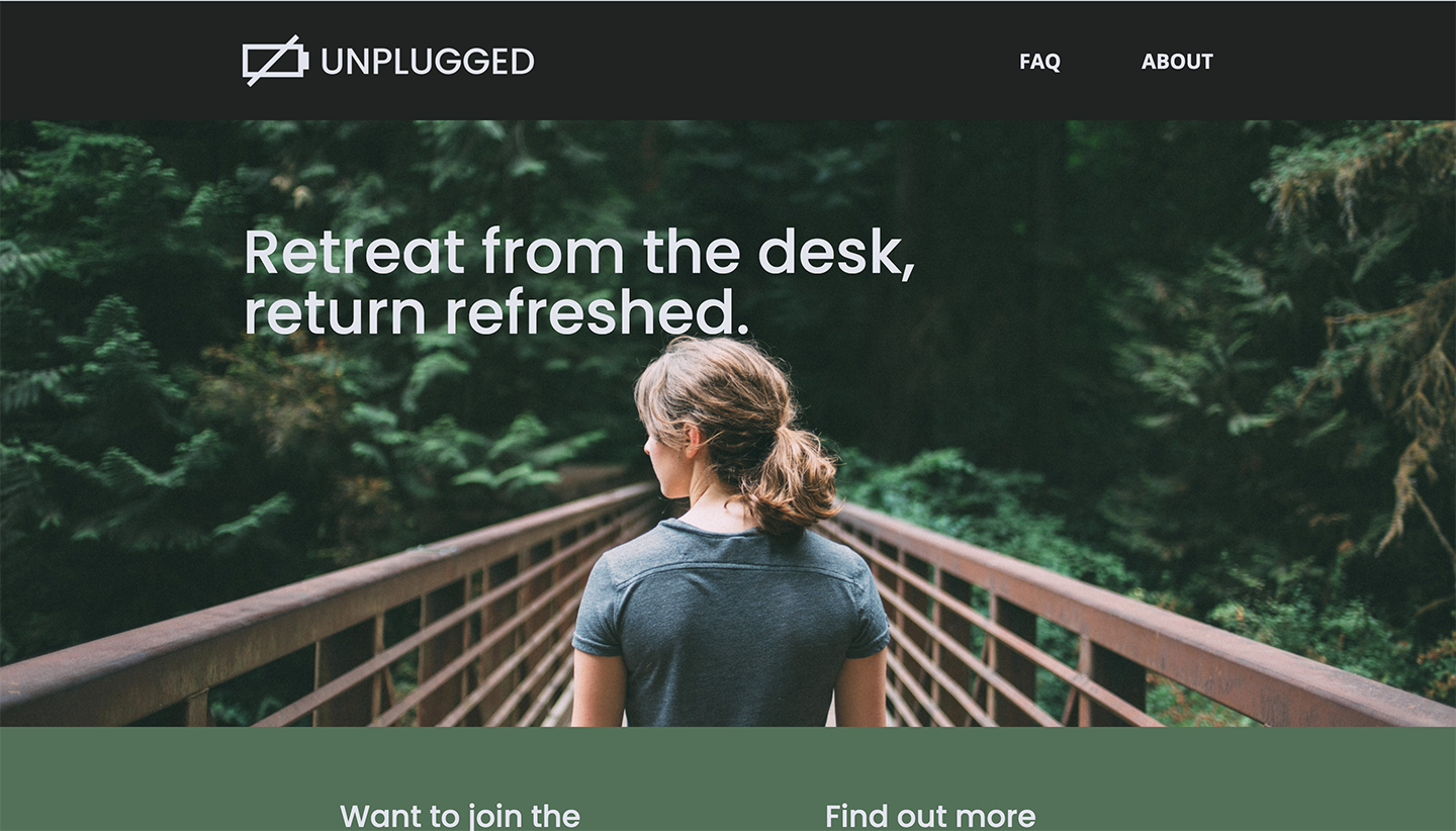 unplugged retreat website